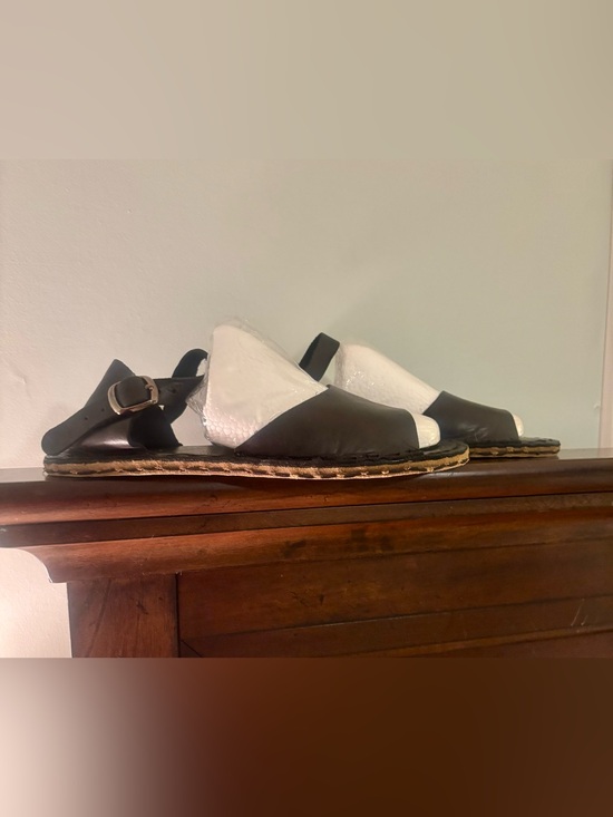 Grounding Schuhe Shoes - Grounding Shuhe Barefoot Black Slingback Sandals